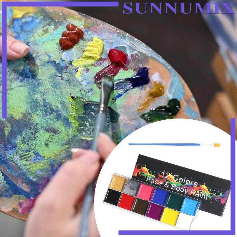 [Sunnimix] Face Body Paint Paint Paint Paint Paint Painting Palette Supplies Face Paint Palette สําห