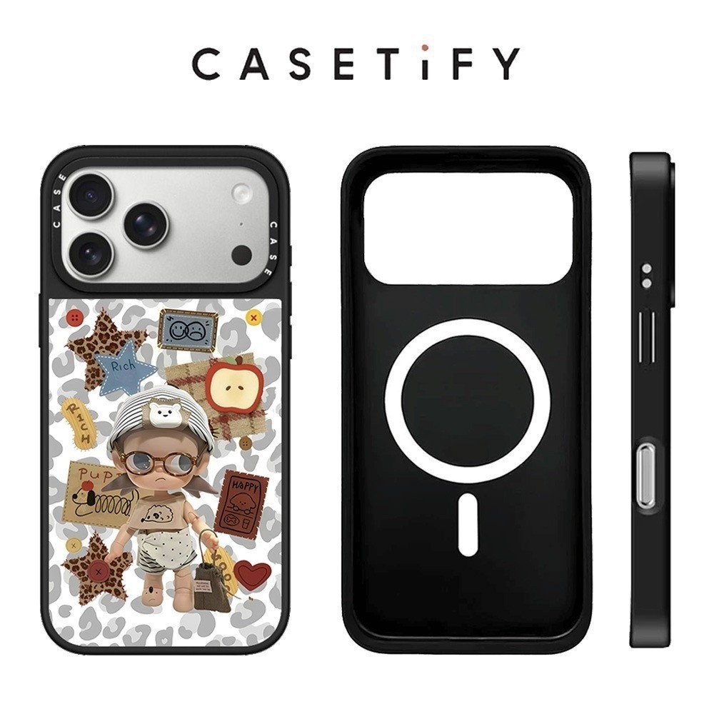 กระจกแม่เหล็ก Hard Leopard พิมพ์ Star Cool Girl เคสโทรศัพท์สําหรับ iPhone 17 Pro Max 17 Air 16 Plus 15 14 13 12 11 ปลอกกันกระแทก - รูปที่ 2