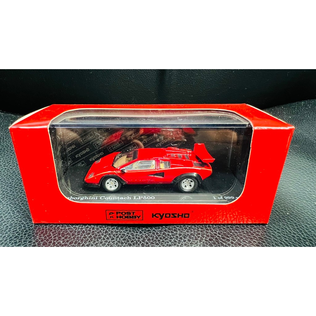 Jingshang KYOSHO 1/64 Lamborghini Countach LP500 Red Limited Edition รุ่นพร้อมกล่องแสดงผลเดิมหมายเลข