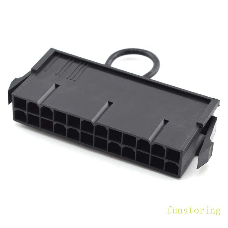 FUN 24 Pin ATX Power Switch On Switch Jumper Bridge Adapter สําหรับหัวสีดํา 4 5x2 2 ซม. 1 77x0 87in