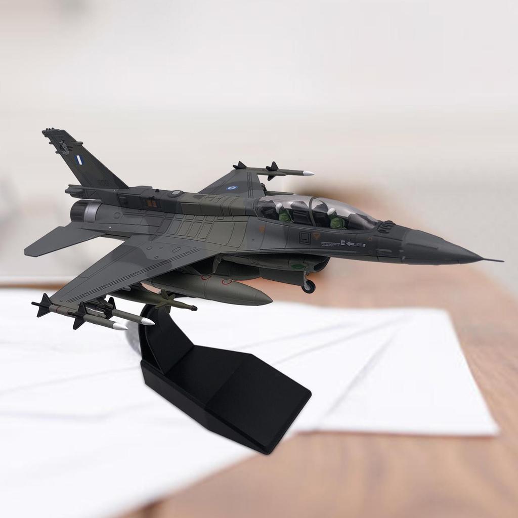 [Lszcx6l] จําลอง 1:72 F16 โมเดลเครื่องบินพร้อมฐานสําหรับตู้ทีวี Cafe Bar