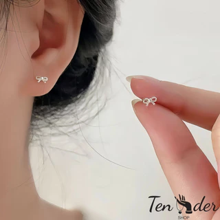 COD-ส่งเร็วจากไทย🎀ต่างหูสตั๊ด ประดับโบว์ สไตล์เกาหลีเรียบง่าย ไม่ทําให้แพ้ง่าย สำหรับผู้หญิง เครื่องประดับแฟชั่น-Ten