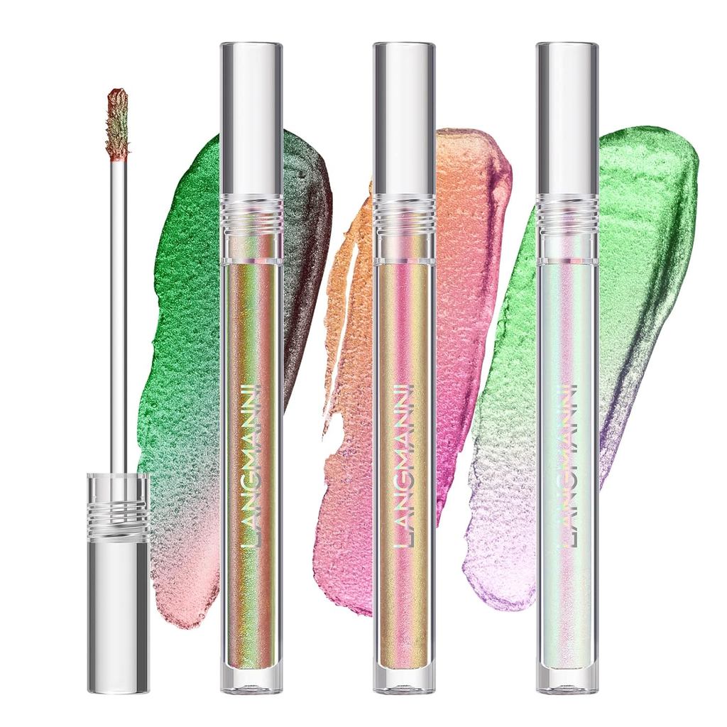 Jolilab Metallic Liquid Chameleon Eyeshadow, ดวงตาสามมิติ, อายแชโดว์ Multichrome Glitter ติดทนนาน (#