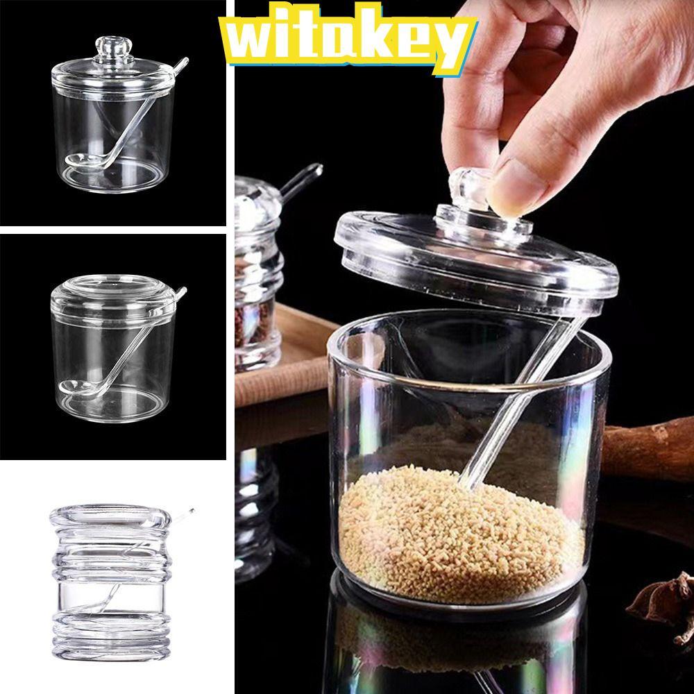 WITAKEY กล่องเครื่องปรุงรส Multi-function Salt Organizer อุปกรณ์ครัวในครัวเรือน Pepper Sugar Box