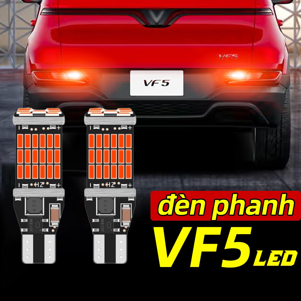 2 หลอด VF5 Plus T15 / W16W หลอดไฟเบรก LED - TUFFOO สีแดง