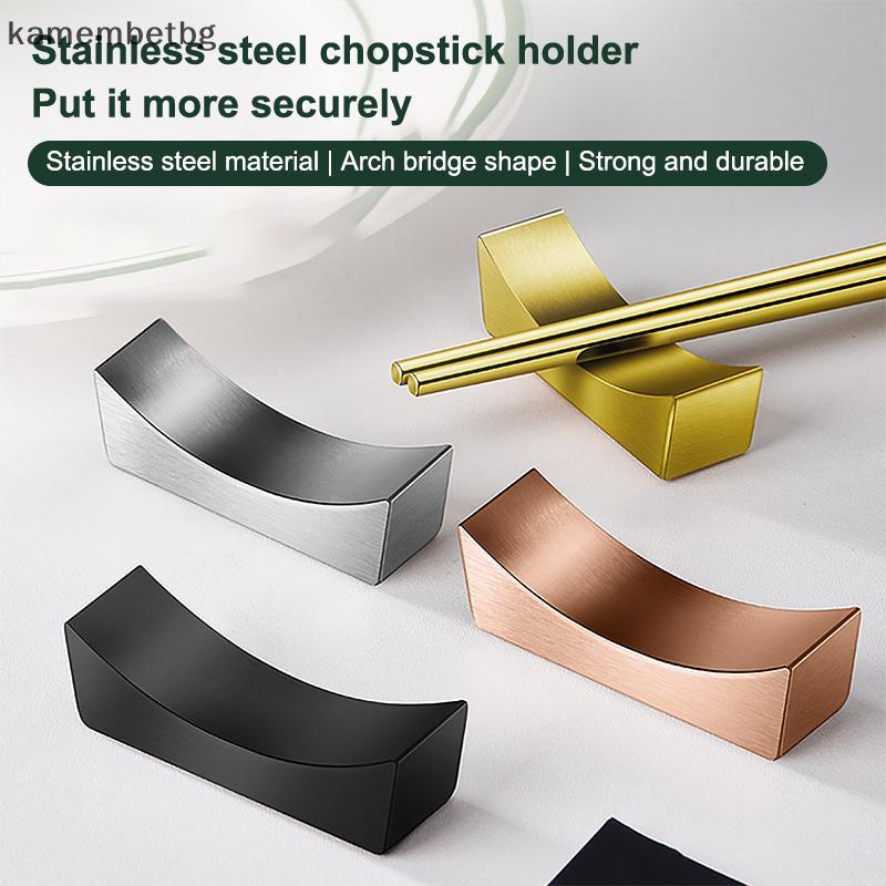 Kamembetbg 1 ชิ้น 304 สแตนเลสมีดช้อนส้อมช้อนส้อมผู้ถือตะเกียบญี่ปุ่นผู้ถือตะเกียบบนโต๊ะอาหาร Rack อุปกรณ์ครัว TH