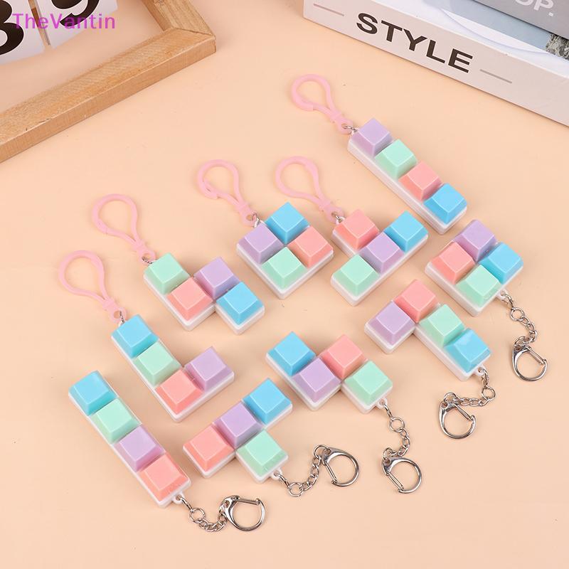 TheVantin Finger Keyboard Fidget ของเล่น DIY Sensory Fidget พวงกุญแจคีย์บอร์ดของเล่นสําหรับเด็กผู้ให