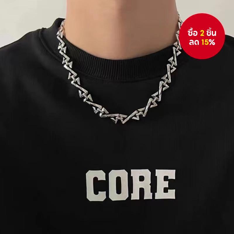 แฟชั่น Hip Hop ตัวอักษรเงิน Z สร้อยคอสําหรับผู้ชายผู้หญิงบุคลิกภาพ Punk Alloy Clavicle Chain Collar Party เครื่องประดับอุปกรณ์เสริม