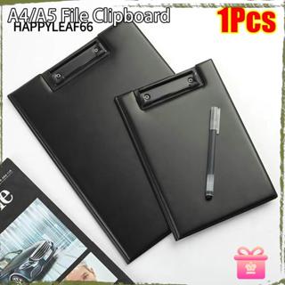 HAPPYLEAF66 แฟ้มประชุม 1 ชิ้น, หนัง PU พร้อมหัวเข็มขัดคลิป A…