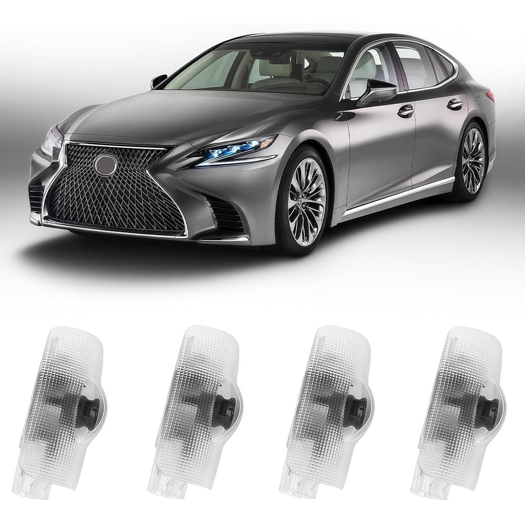 4Pcs Car Door Lights Logo Projector Compatible with LS/ES/is/LX/RX/GS/GX/RC/UX Car Accessories, No F