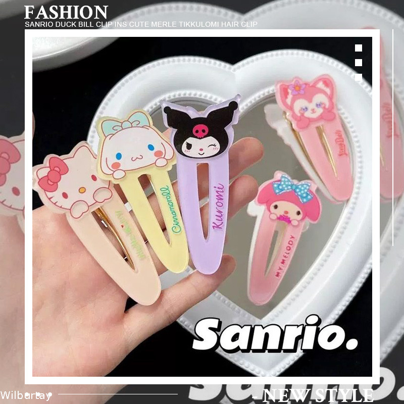 Wilburtay น่ารัก Melody Kuromi กิ๊บ Duckbill กิ๊บด้านข้างกิ๊บการ์ตูน