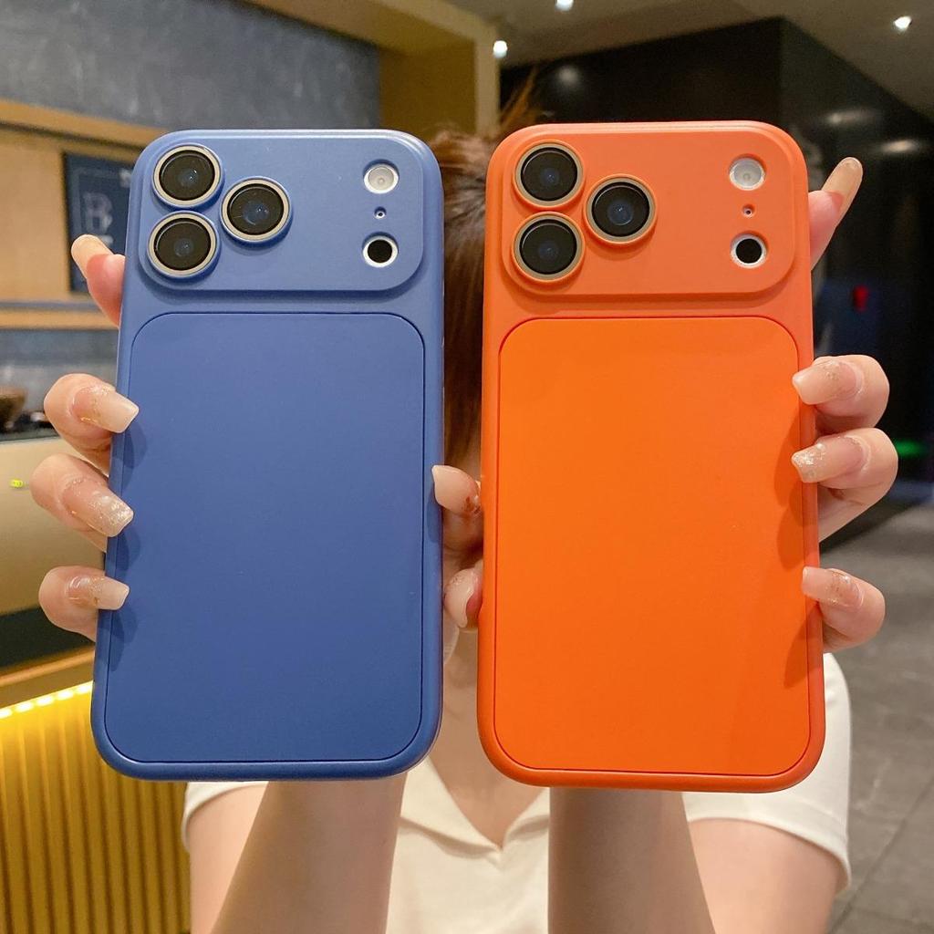DAJII เคสโทรศัพท์กันกระแทกแบบนิ่ม ใช้ได้กับ เคสไอโฟน Compatible For iPhone 17 16 15 14 13 12 11 Pro Max สีทึบ ดีไซน์หรูหรา พร้อมการป้องกันเลนส์กล้อง Case เคส
