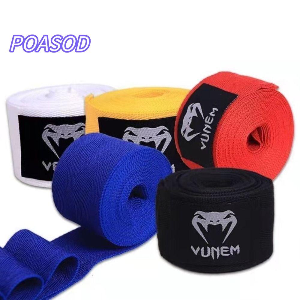 MAYSHOW Boxing Wraps, Cotton Black Red White Soft Bracelets, Sports Safety Breathable Wrap Support B