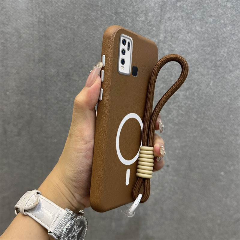 2 in 1 สําหรับ vivo y30 vivo y30i VIVO Y50 หนังซิลิโคนอ่อนนุ่มกันกระแทกพร้อมสายรัดข้อมือเคสโทรศัพท์