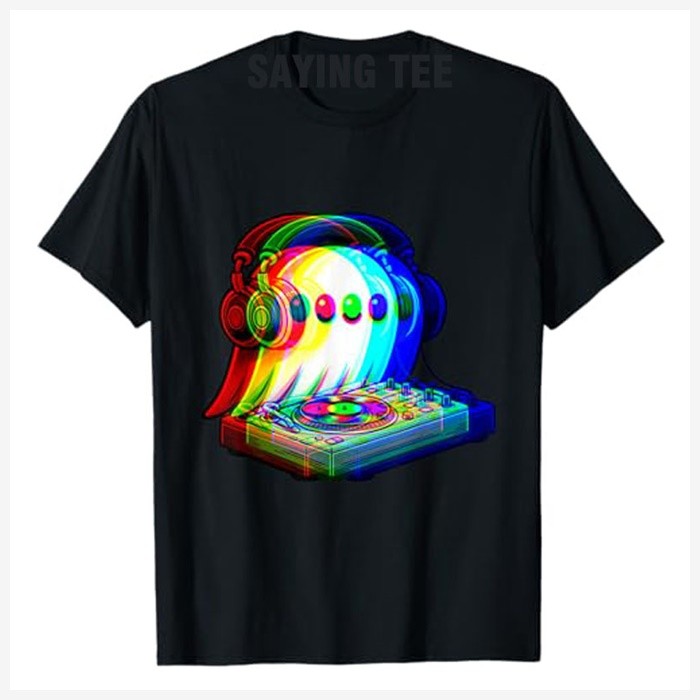 COD Haoshi เพลง Ghost DJ Phantom เพลงเต้นรําอิเล็กทรอนิกส์ฮาโลวีน Carnival DJ เสื้อยืด Humorous Rock