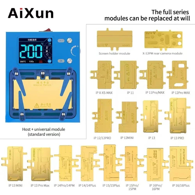 JC AIXUN iHeater Pro อัจฉริยะ Desoldering Station สําหรับ X-13 14 15 16 17PM 17Air Android ชิป CPU ก