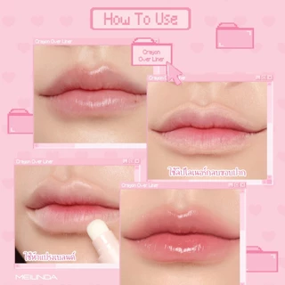 MEILINDA Crayon Over Liner เมลินดา ลิปไลน์เนอร์ เนื้อนุ่ม เขียนง่าย สีสวย ลิป เขียนขอบปาก 1 แท่ง
