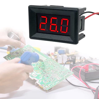 0.36 นิ้ว DC0-30V 3 Bits Digital LED Display Panel Voltmeter Tester Digital LED Mini Display โมดูลสําหรับรถยนต์มอเตอร์เครื่องมือ
