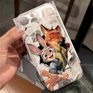 เคสไอโฟน11 ซูมสองครั้งตลกกระต่ายกระต่ายอ่อนนุ่ม สำหรับ iPhone 13 16 17 11 15 14 12 Pro Max 15 7 8 16 14 Plus XR X XS Max