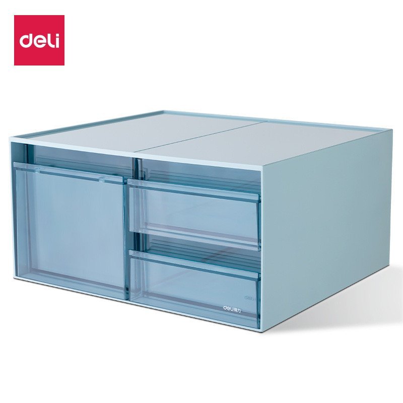 ฉากช่องเดสก์ท็อป Creative PK112 Multi-Tidy Drawer Storage Design กล่องเก็บของที่มีประสิทธิภาพมัลติฟั
