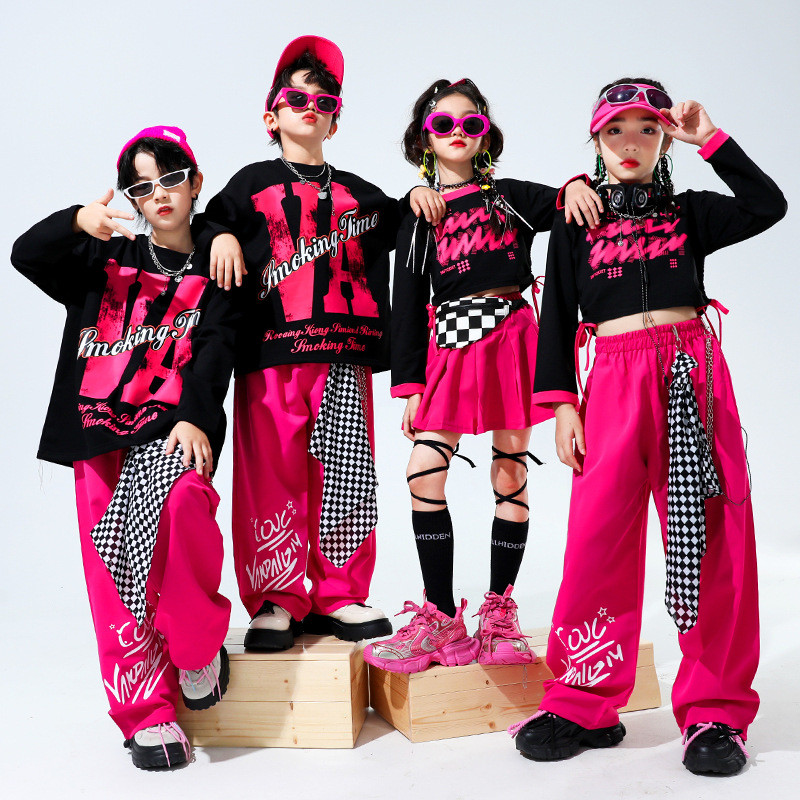 Street Wear Childrens Wear hiphop Street Dance Boys Hip Hop Catwalk Trend Wear Girls Jazz Dance Perf