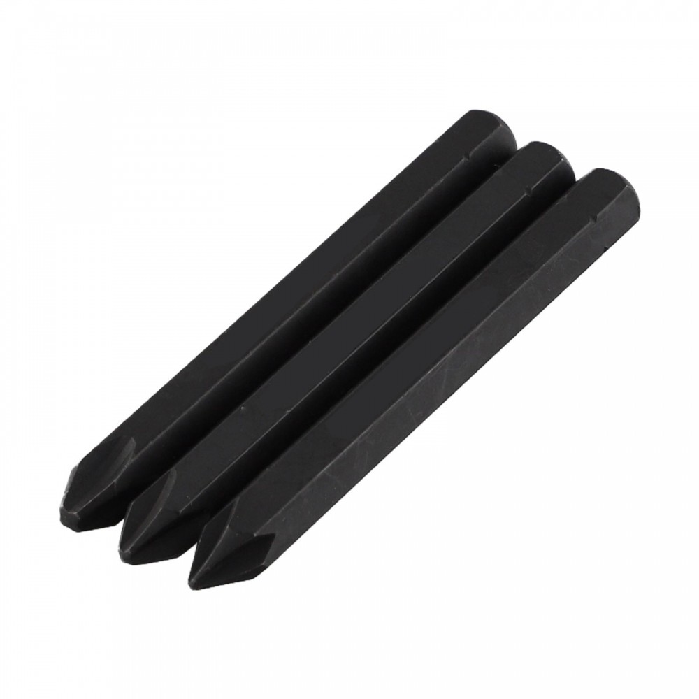 ดอกไขควงกระแทกไขว้สําหรับงานหนักชุดก้านหกเหลี่ยม 3 ชิ้น (PH1 PH2 PH3)