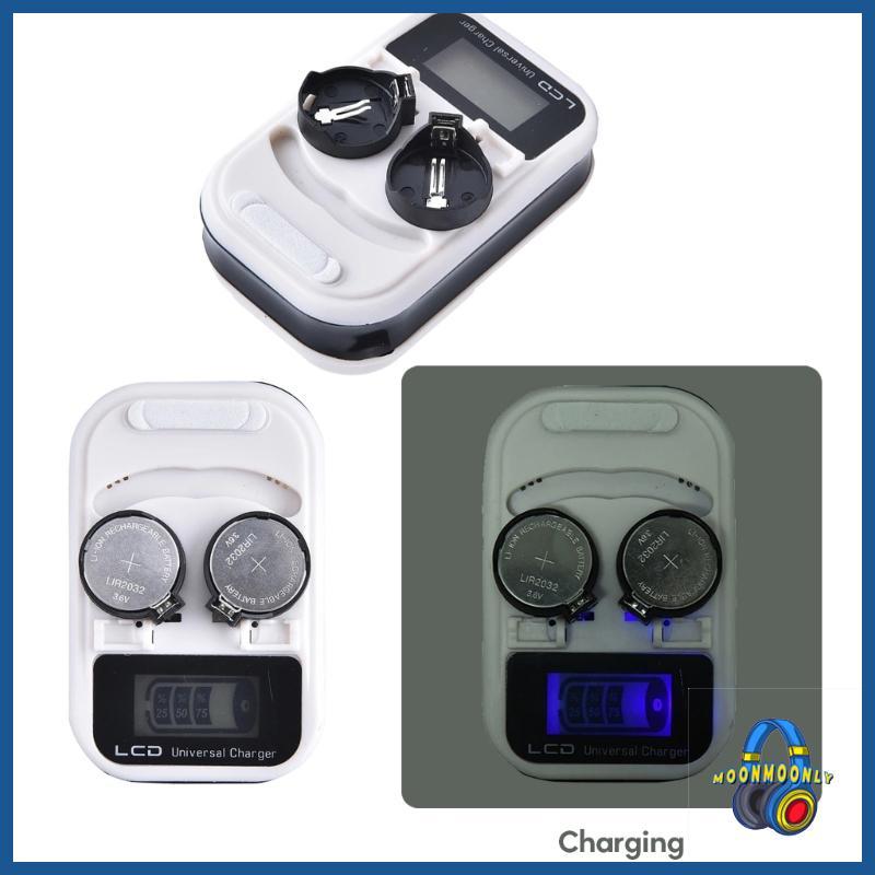 MOON 3 6V ปุ่ม LCD Charger สําหรับ LIR2016 LIR2025 LIR2032 ML2016 ML2025
