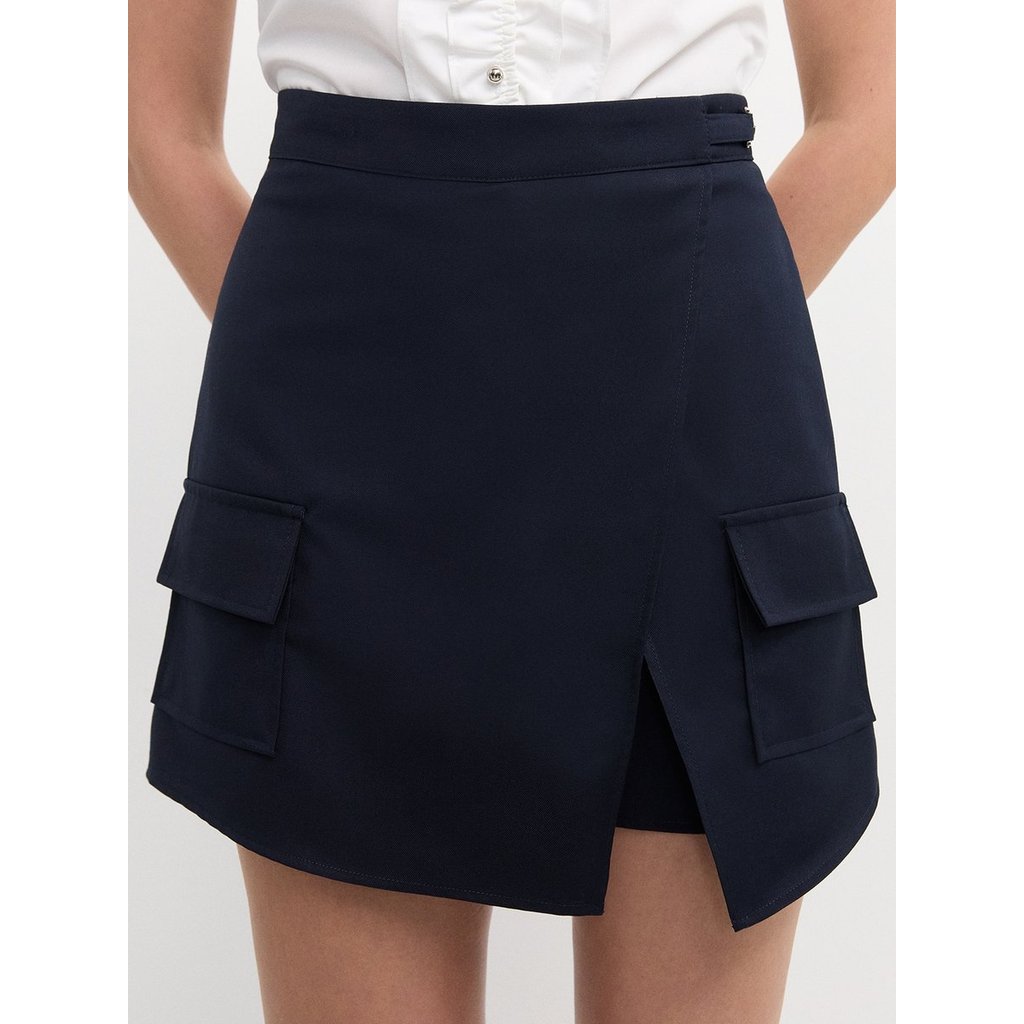 [Pomelo] กางเกงกระโปรงอสมมาตร / Asymmetric Skort — صورة 4