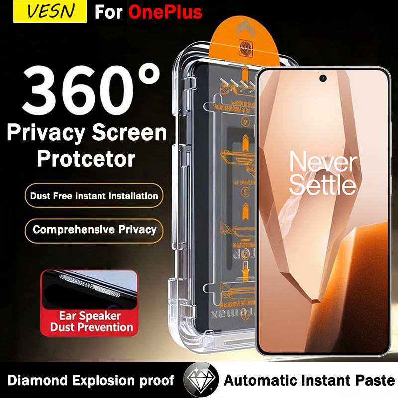 การติดตั้งฟรีฝุ่นป้องกันการดูแก้วนิรภัยสำหรับ OnePlus 13R 13T 10R 9 9R 9RT 8T 7 7T 6T ACE 5 Pro 3V 2