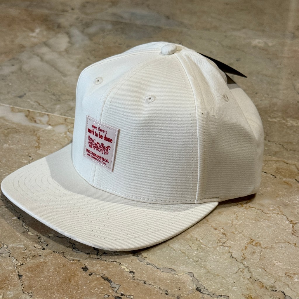 Levis Mens Baseball Cap Denim White D7820-0002 - หมวกแบรนด์ - ของแท้ 100%