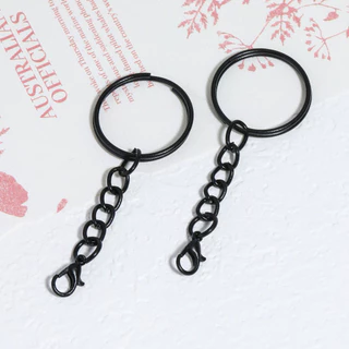 10pcs แหวนกลมที่มีสีสันกับโซ่ขยายแขวนกุ้งก้ามกรามหัวเข็มขัด 3 ชิ้นสำหรับมือ DIY พวงกุญแจอุปกรณ์เสริม