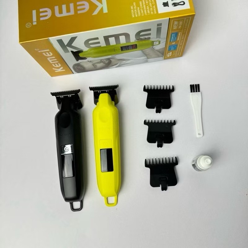 ปัตตาเลี่ยนไร้สาย Kemei KM-2284 ปัตตาเลี่ยนตัดผมไฟฟ้า สี: ดำ