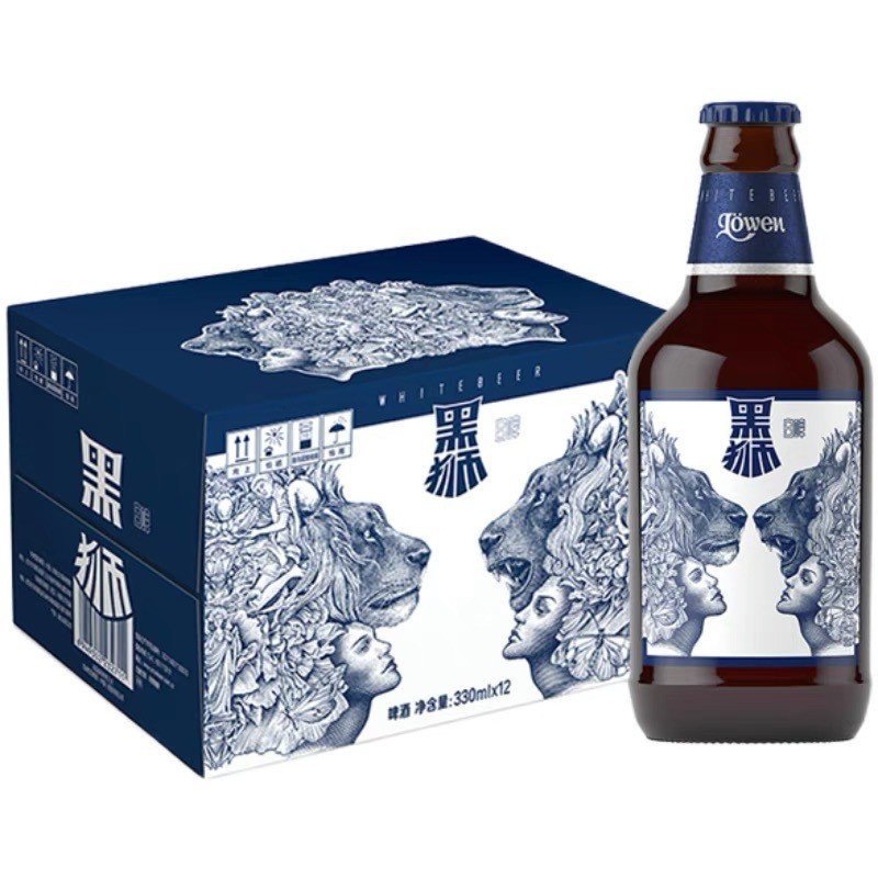 Du Snowflake Wheat White Beer 12 ** 330ml ขวดสิงโตสีดํา 11.8 Craft * เบียร์เบียร์สีขาวทั้งกล่อง A7QR