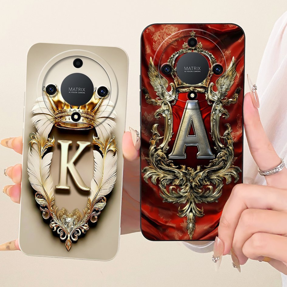 สําหรับ Honor X9a กรณี RMO-NX1 ฝาครอบ Retro ตัวอักษร Crown ซิลิโคนนุ่ม Fundas เคสโทรศัพท์สําหรับ Hon