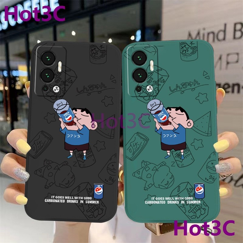 เคส For Infinix Hot 12 tpu KLXX ซิลิโคนเหลวคู่เคสโทรศัพท์แบบนิ่ม - รูปที่ 4