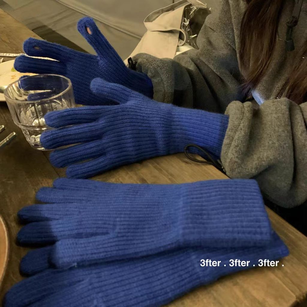 ถุงมือหรูหรา FZDAZI ซับขนแกะ อบอุ่นสำหรับฤดูหนาว