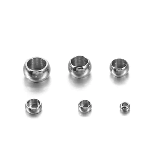 120ชิ้น1.5-4mm เม็ดบีบ ลูกปัดล็อกเอ็น สแตนเลสสตีล ลูกปัดEnd Beads spacer beads สต๊อปเปอร์ ตัวหยุดโลหะ DIY สร้อยข้อมือ