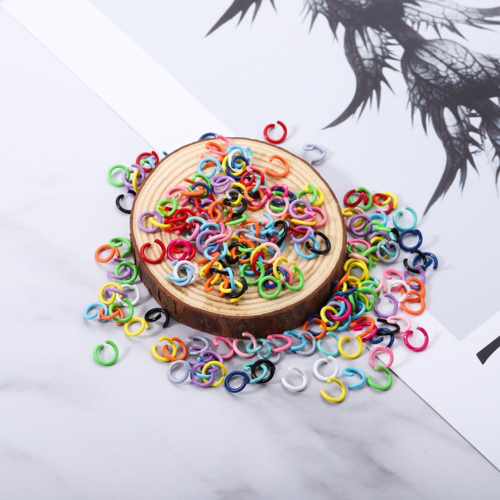 แหวนกระโดดโลหะหลากสี100ชิ้น/ล็อต X 8มม. 1.2ห่วงแยกสำหรับอุปกรณ์ทำเครื่องประดับ DIY ขายส่ง - รูปที่ 7