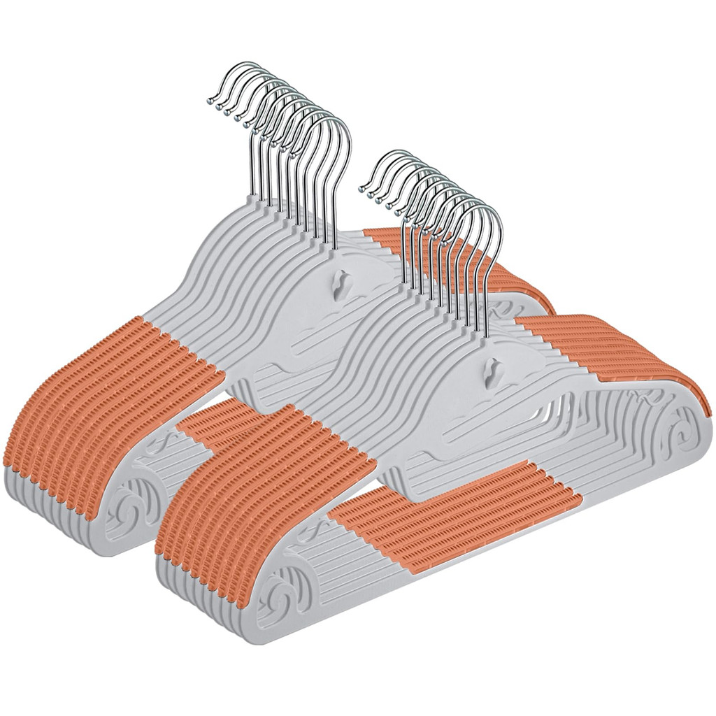 AYO แขวนเสื้อ ไม่ลื่น แขวนเสื้อ เสื้อผ้า แขวนบางพิเศษ เก็บของหลายฟังก์ชัน คอไม่ขยาย ประหยัดพื้นที่ ห