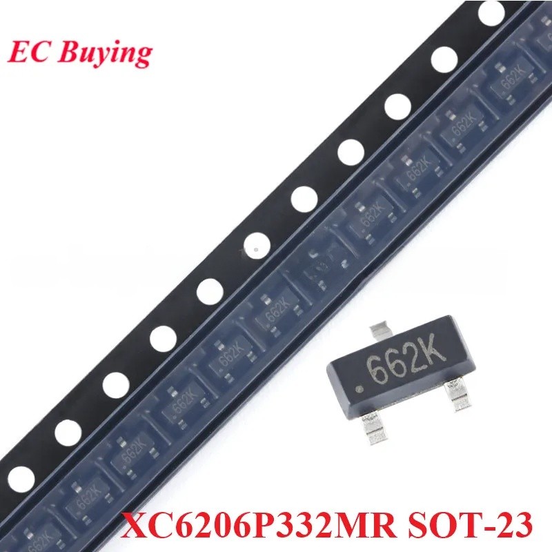100 ชิ้น/10 ชิ้น XC6206P332MR XC6206 662K SOT-23 SOT23 3.3 V/500A LDO แรงดันไฟฟ้าต่ํา Differential L
