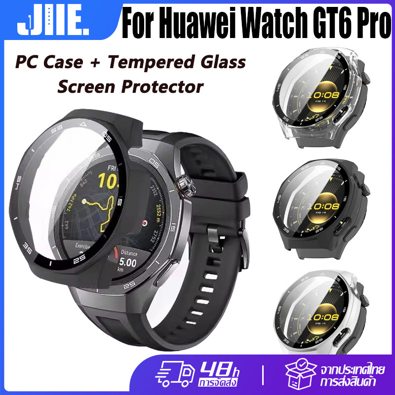 สำหรับ Huawei Watch GT6 Pro 46mm เคสนาฬิกา🔥ด้วย Scale Hard PC เคส🔥Huawei Watch GT6 Pro 46mm ที่อยู่อาศัยกระจกนิรภัย