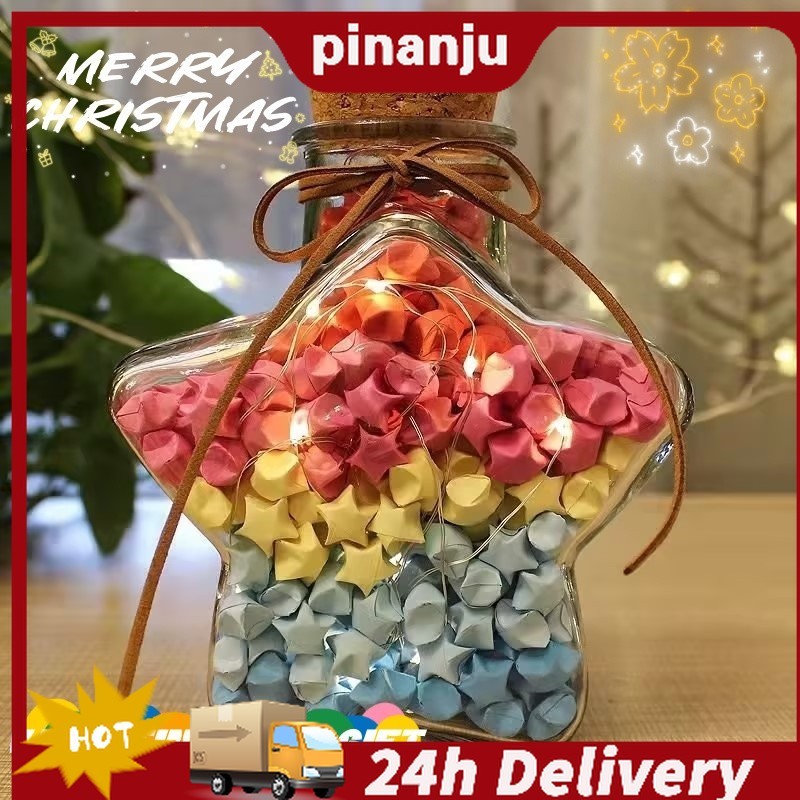 DIY Star พับกระดาษ Wishing ขวด Star Origami Creative คริสต์มาสของขวัญวันวาเลนไทน์ของขวัญวันเกิด