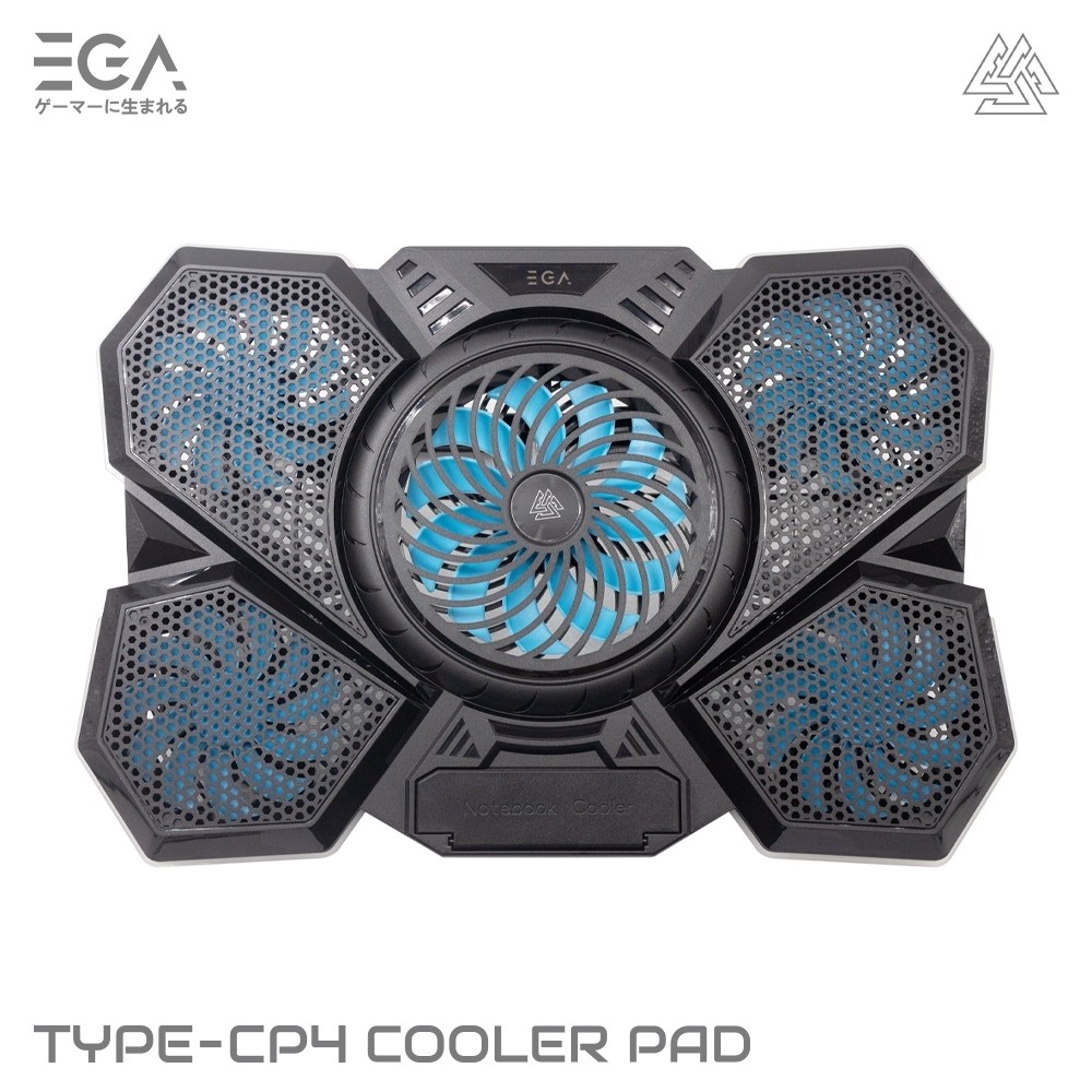 พัดลมระบายอากาศ  EGA TYPE CP 3/CP4 RGB สำหรับ Notebook พัดลม 6 ตัวปรับระดับได้ ขนาด 9-17 นิ้ว