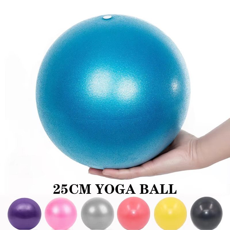 Yoga Ball-Matte Textured Reinforced Anti-Burst Back-Supporting Ball with Handles Gymnastics Ball Fit