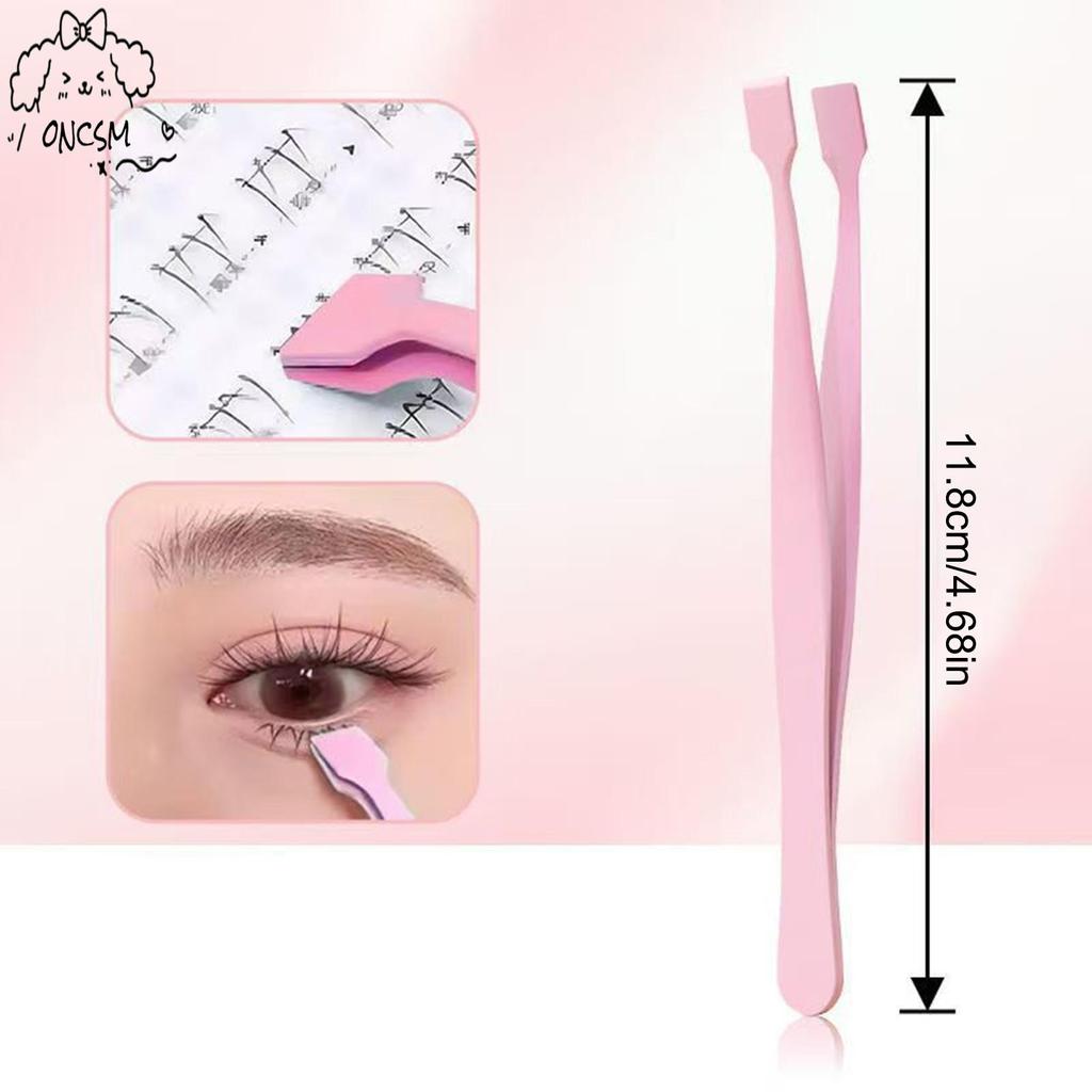 แหนบคิ้วสําหรับขนตาความแม่นยําสูงหัวแบนเครื่องมือต่อขนตาแบบพกพาสําหรับผู้เริ่มต้น - รูปที่ 2