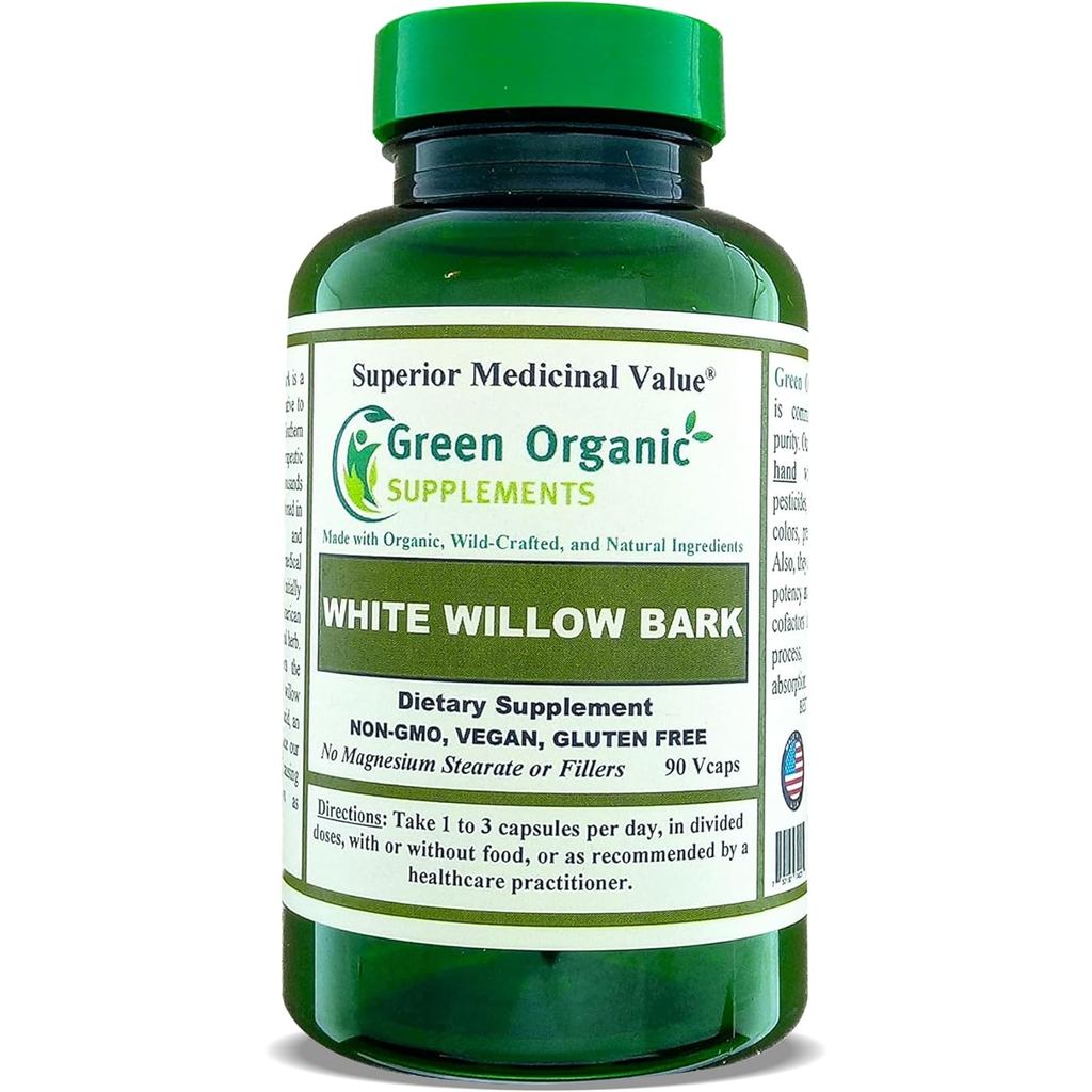 Green Organic peoplements Capsule White Willow Bark (เดี่ยว)