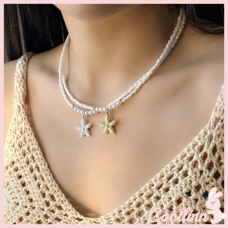 สร้อยคอมากมายพร้อมจี้ลายปลาดาวสไตล์โบฮีเมียนและMillets