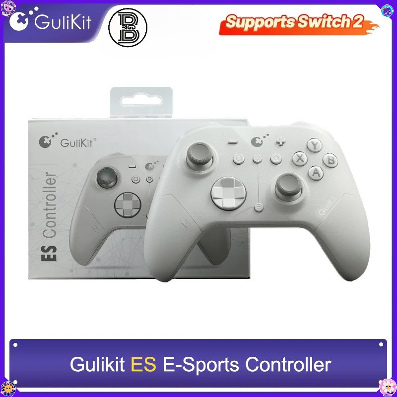 GuliKit ES E-sports Controller - เกมแพดจอยสติ๊กเอฟเฟกต์ห้องโถงไร้สายสําหรับสวิตช์ 2 PC Android Windo