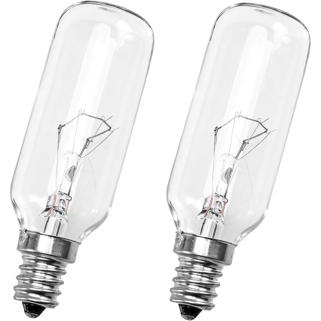 2PCS T8 E12 120V 40W หลอดไฟใช้งานร่วมกับ Whirlpool Broan Range Vent Hood PM250-A PM250-B PM390 PM390