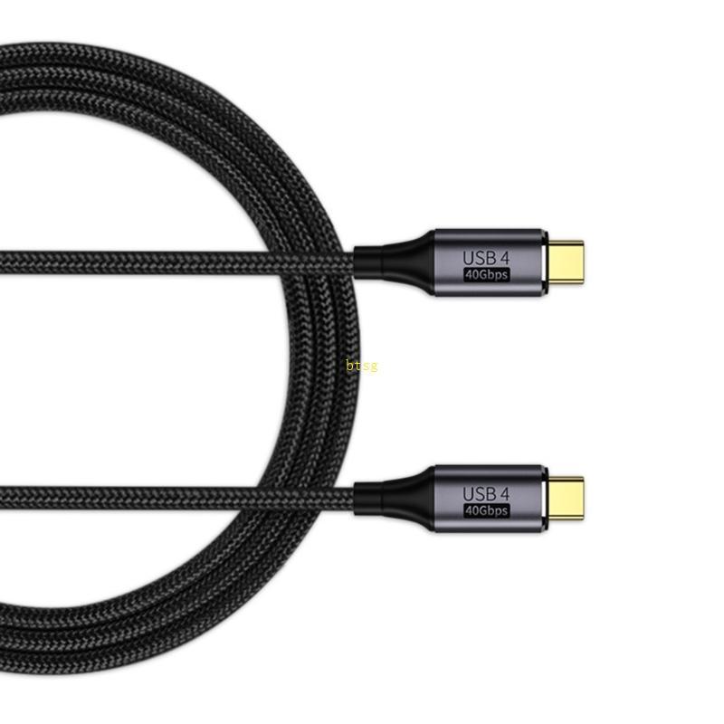 Btsg USB4 0 100W สาย USB C ถึง USB C รองรับจอแสดงผล 8K 40Gbps Data Sync Data Transfer Cable สําหรับส
